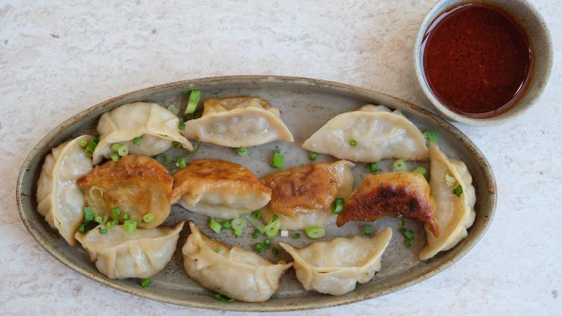 ALTI KIZARMIŞ TAVUKLU/SEBZELİ GYOZA